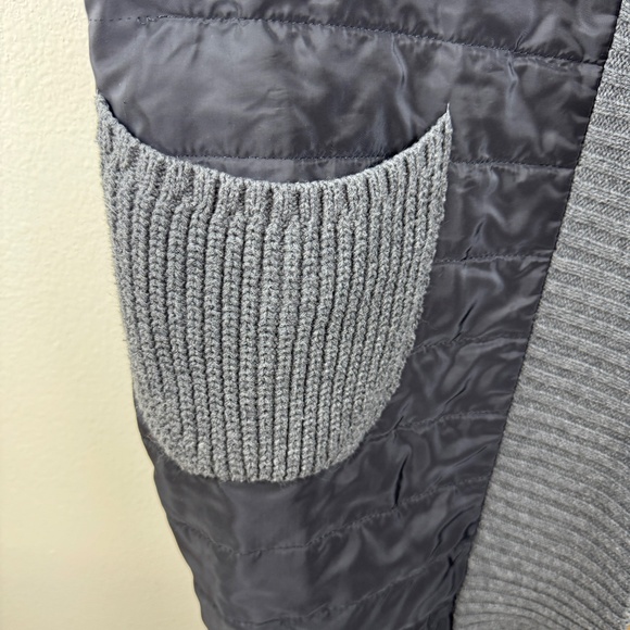 THROUGH THE COUNTRY DOOR Black Gray Long Sweater Jacket Vest with Hood / Plus 2X - Picture 5 of 11